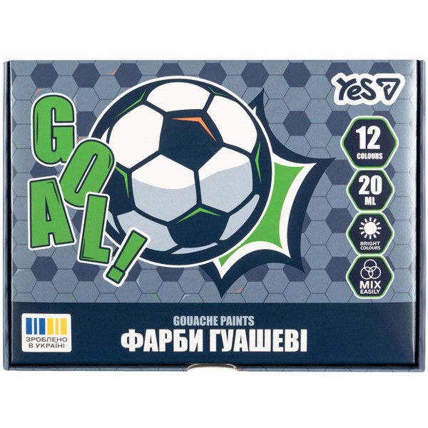 Фото - Краски YES Football 12 цв. 20 мл (230453)